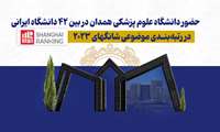 حضور   دانشگاه علوم پزشکی همدان در بین ۴۲ دانشگاه ایرانی در رتبه‌بندی موضوعی شانگهای ۲۰۲۳